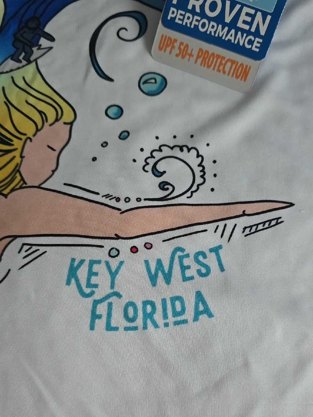 🌞💥Altered Latitudes Women’s White Key West Mermaid Graphic Tee